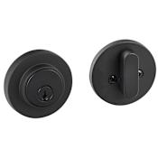 Sure-Loc Modern Solid Brass Single Cylinder Keyed Entry Deadbolt Flat Black